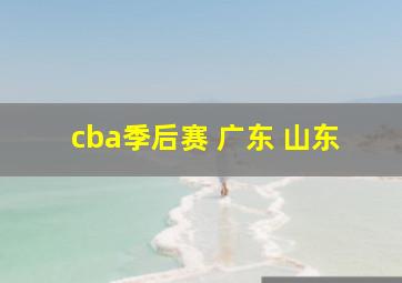 cba季后赛 广东 山东